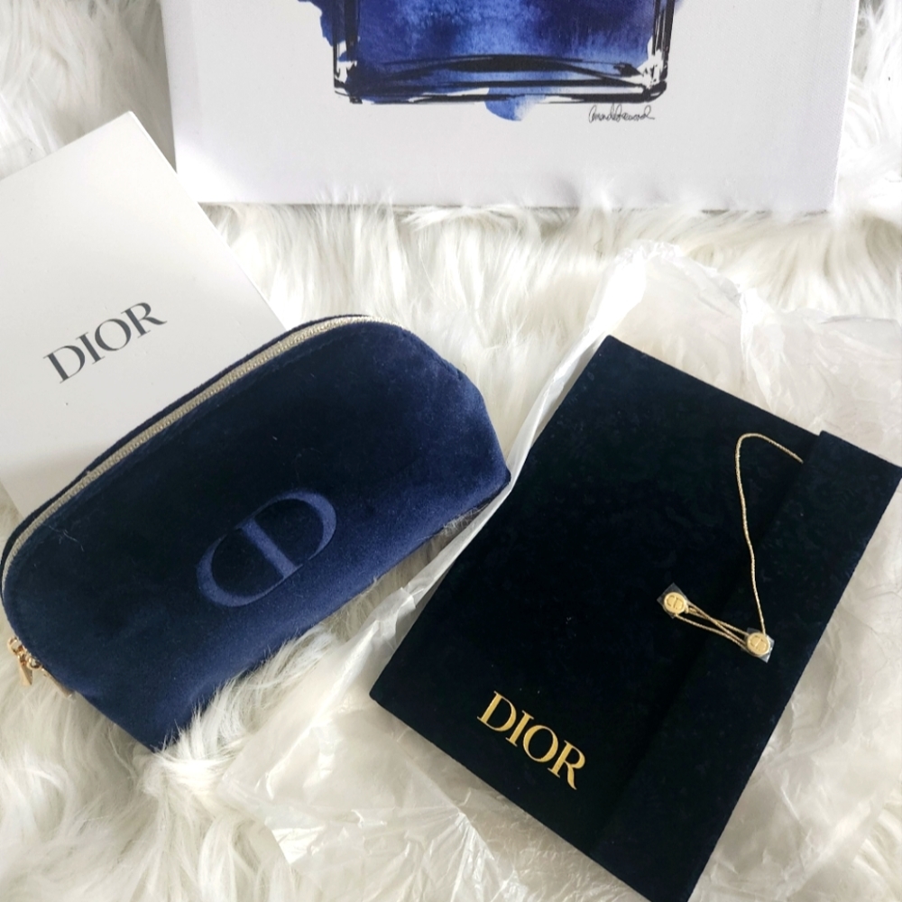 Christian Dior Velvet Pouch & Notebook Bundle NIB